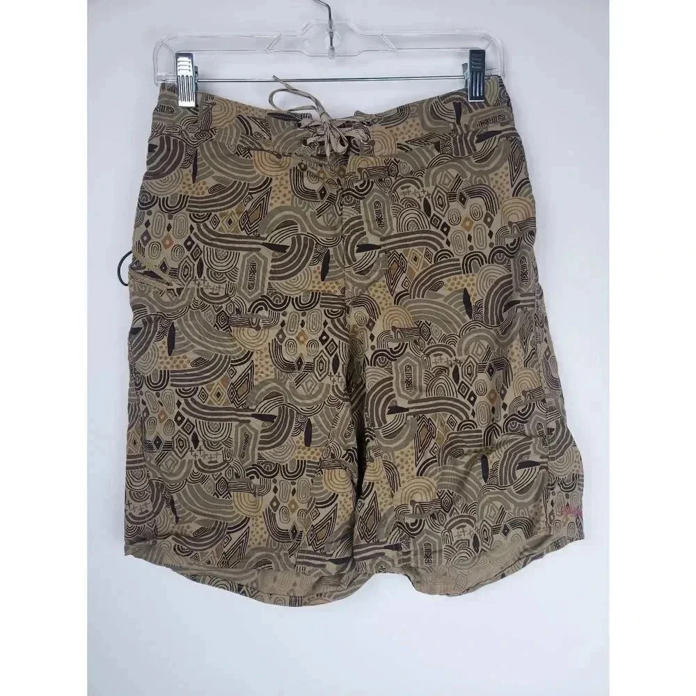 Patagonia Mens Swim Shorts Wave Brown Size 28